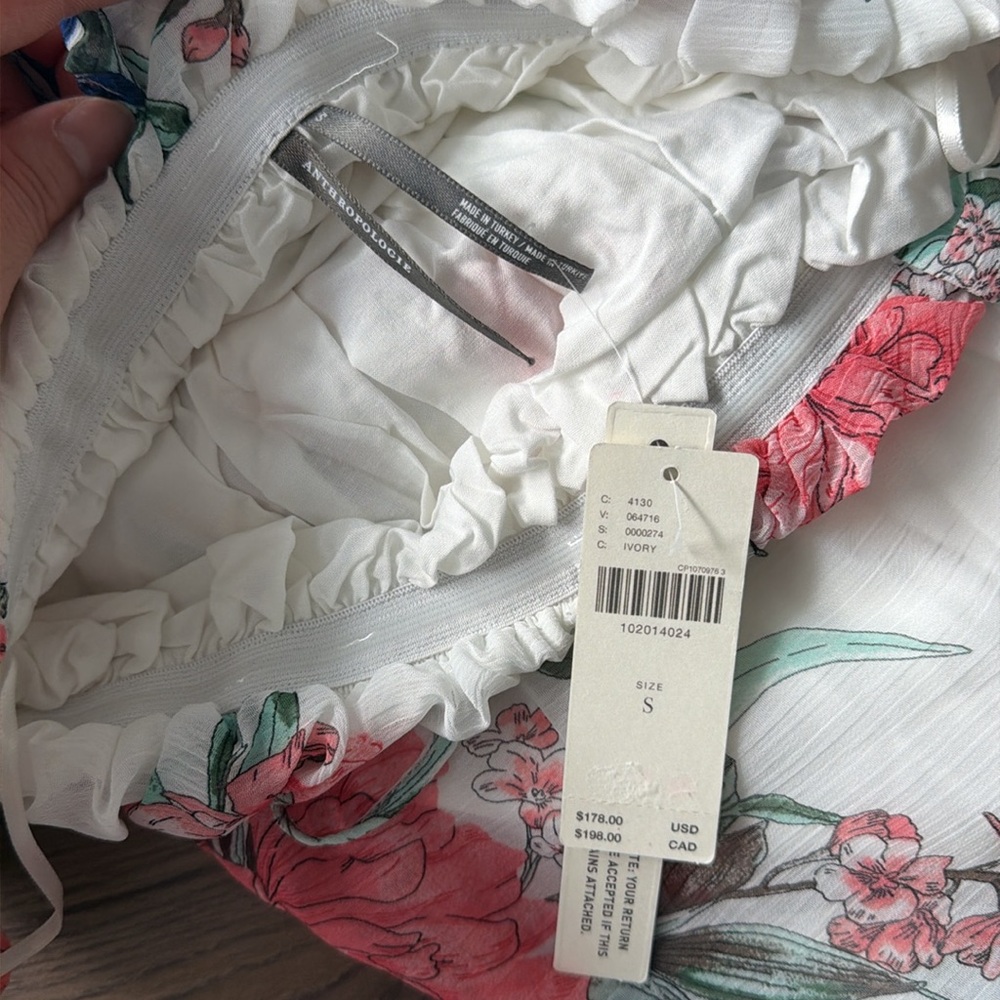 NWT Anthropologie Somerset Strapless Chiffon Maxi Dress in Sz Small - Picture 10 of 16